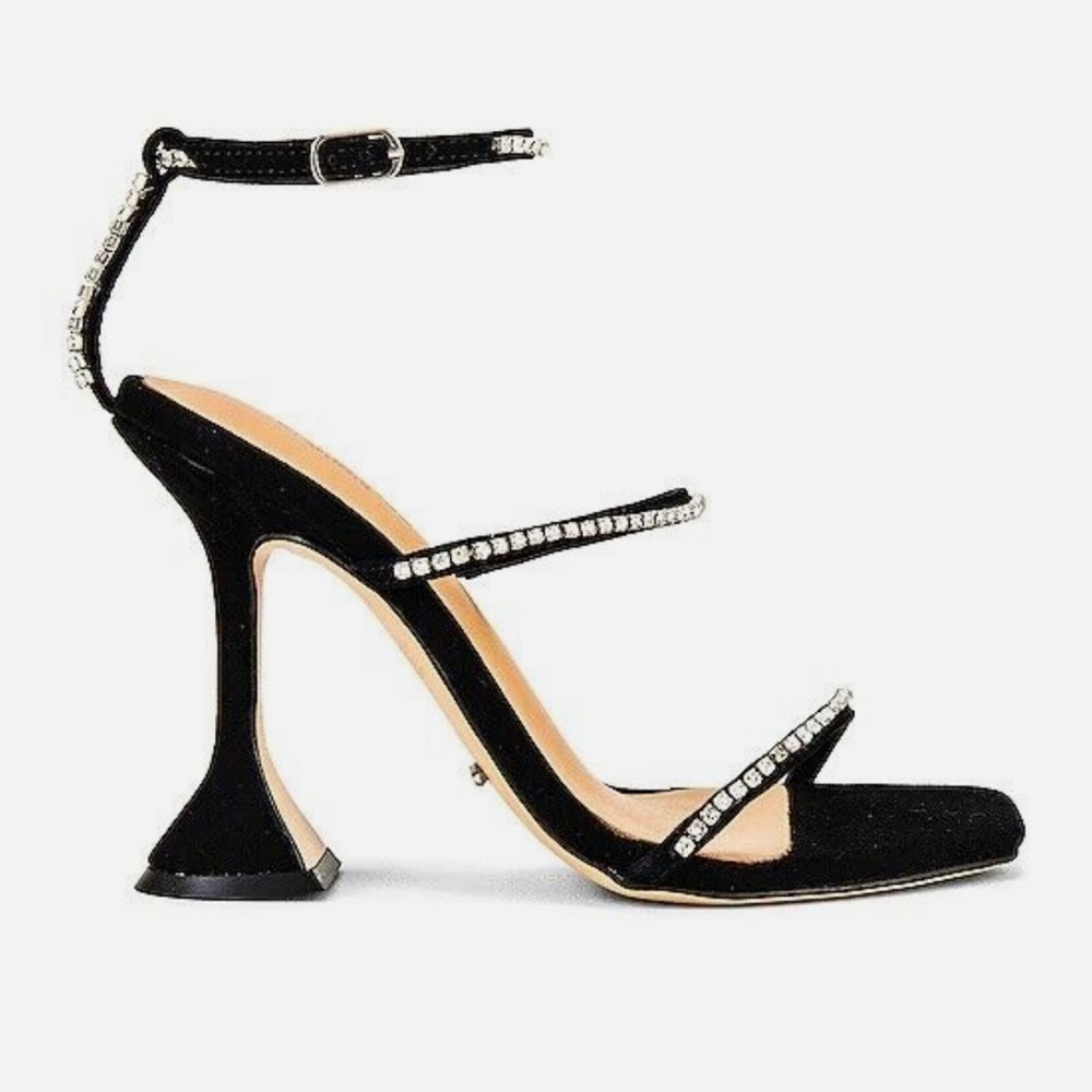 Tony Bianco Embellished Black Strappy Heels